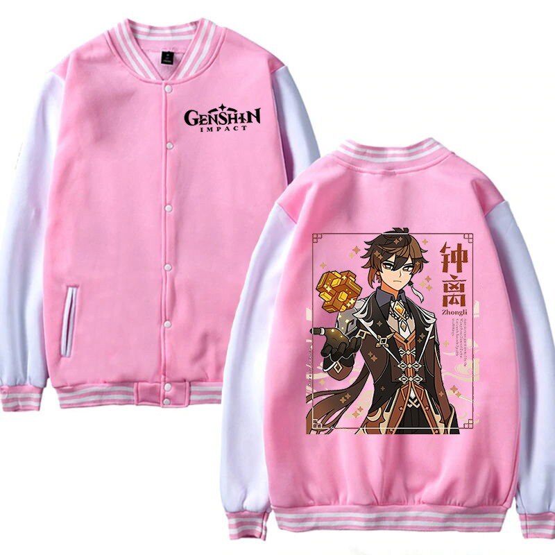 Genshin Jackets – Zhongli Long Sleeve Baseball Jacket | Genshin Star