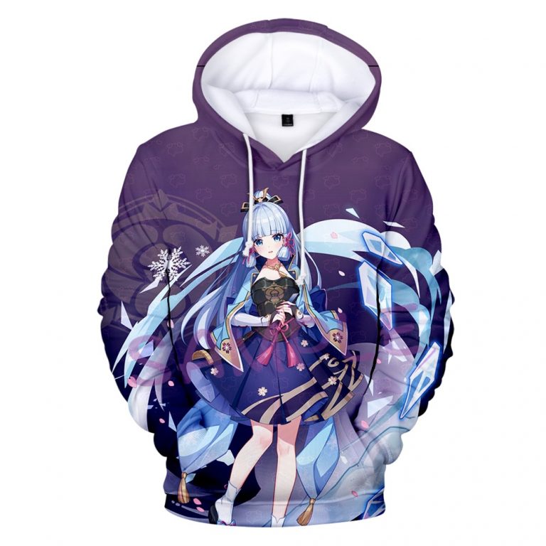 Genshin Impact Hoodies New Kamisato Ayaka 3d Printing Hoodie Genshin Star 