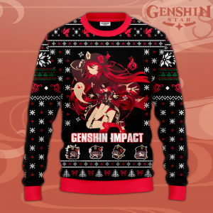 Genshin Impact Sweatshirt - Hutao Christmas Sweatshirt-1