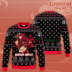 Genshin Impact Sweatshirt - Hutao Premium Christmas Sweatshirt-3