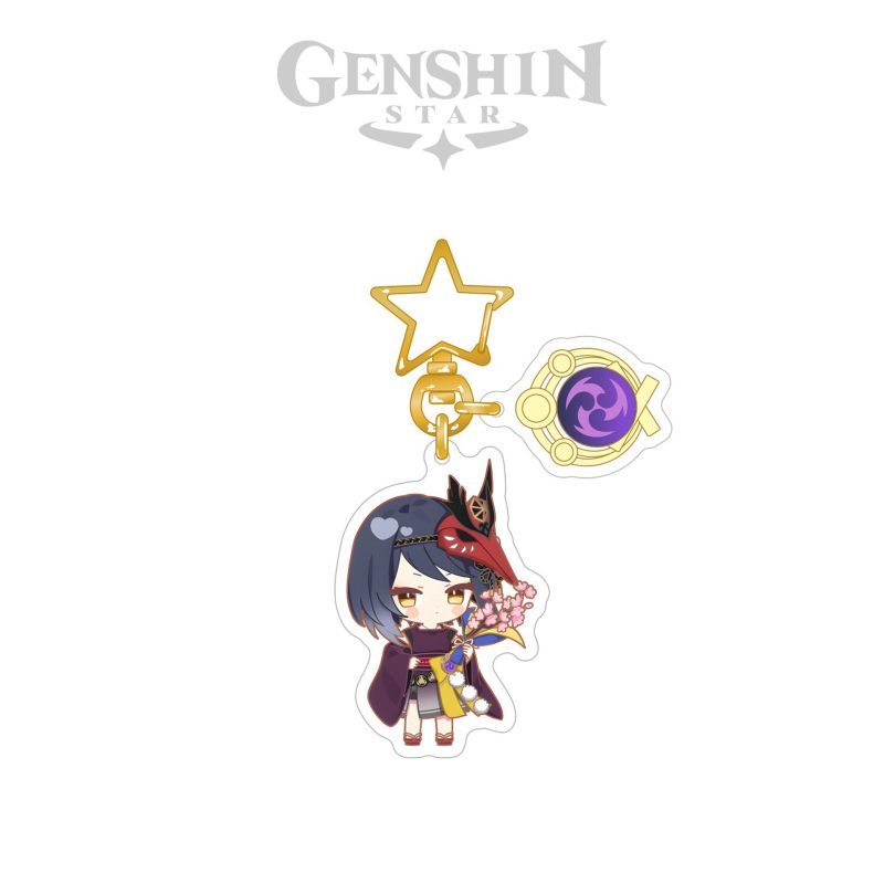 Genshin Impact Inazuma's Character Keychain - Kujou Sara