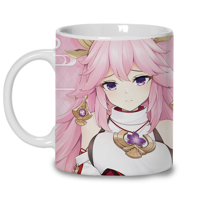 Genshin Impact Anime Office Water Cup Collection Cup Ceramic Mug Milk Tea  Cup #7